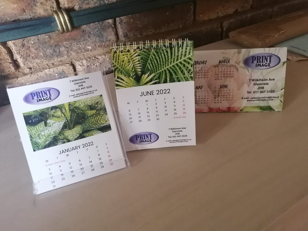 3 different types of calendars